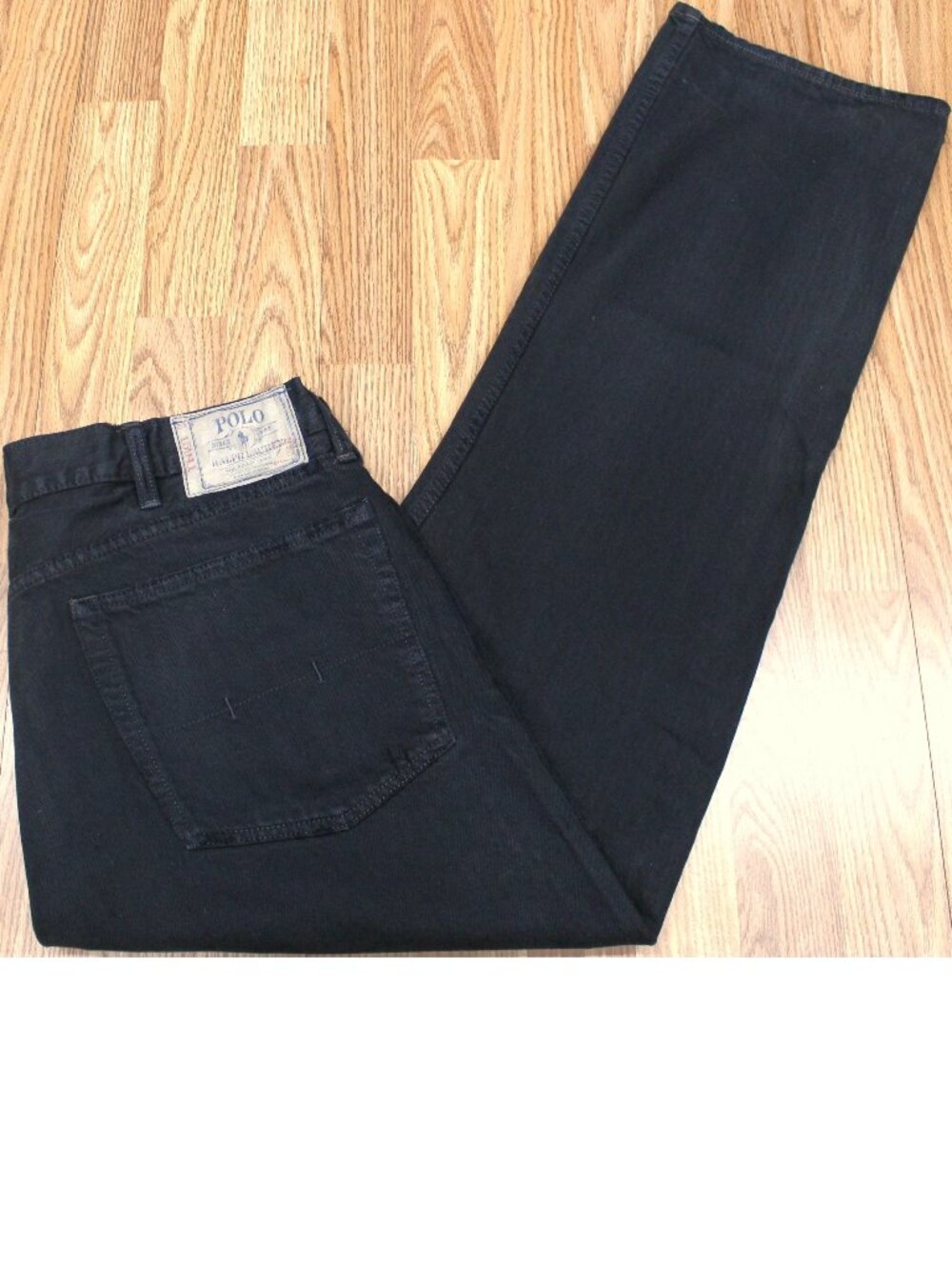 40x32 POLO RALPH LAUREN 867 CLASSIC FIT JEANS 100% COTTON BLACK Sz 40W x 32L